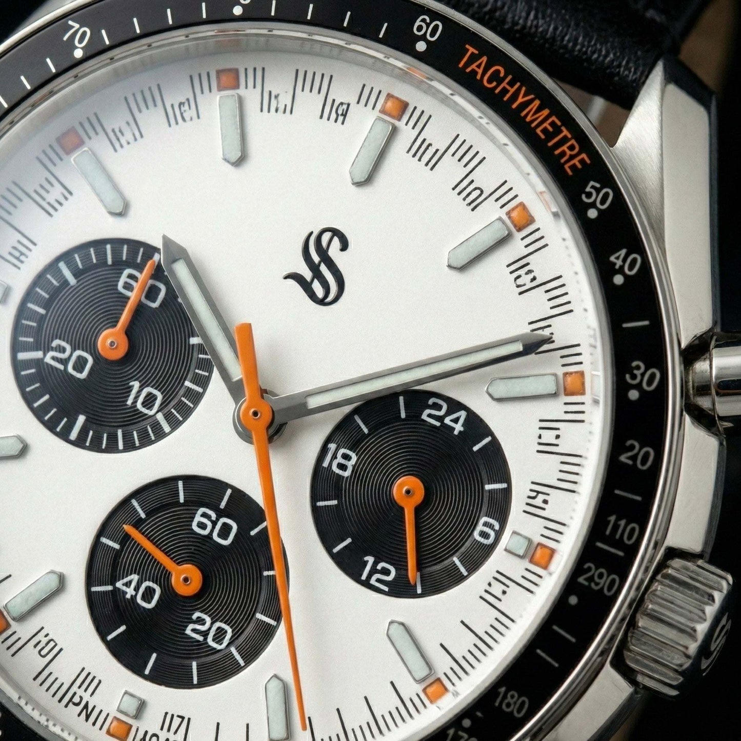 Seiko Mod - Omega Speedmaster Chrono Panda Diver White Black Dial Mod - Modtime