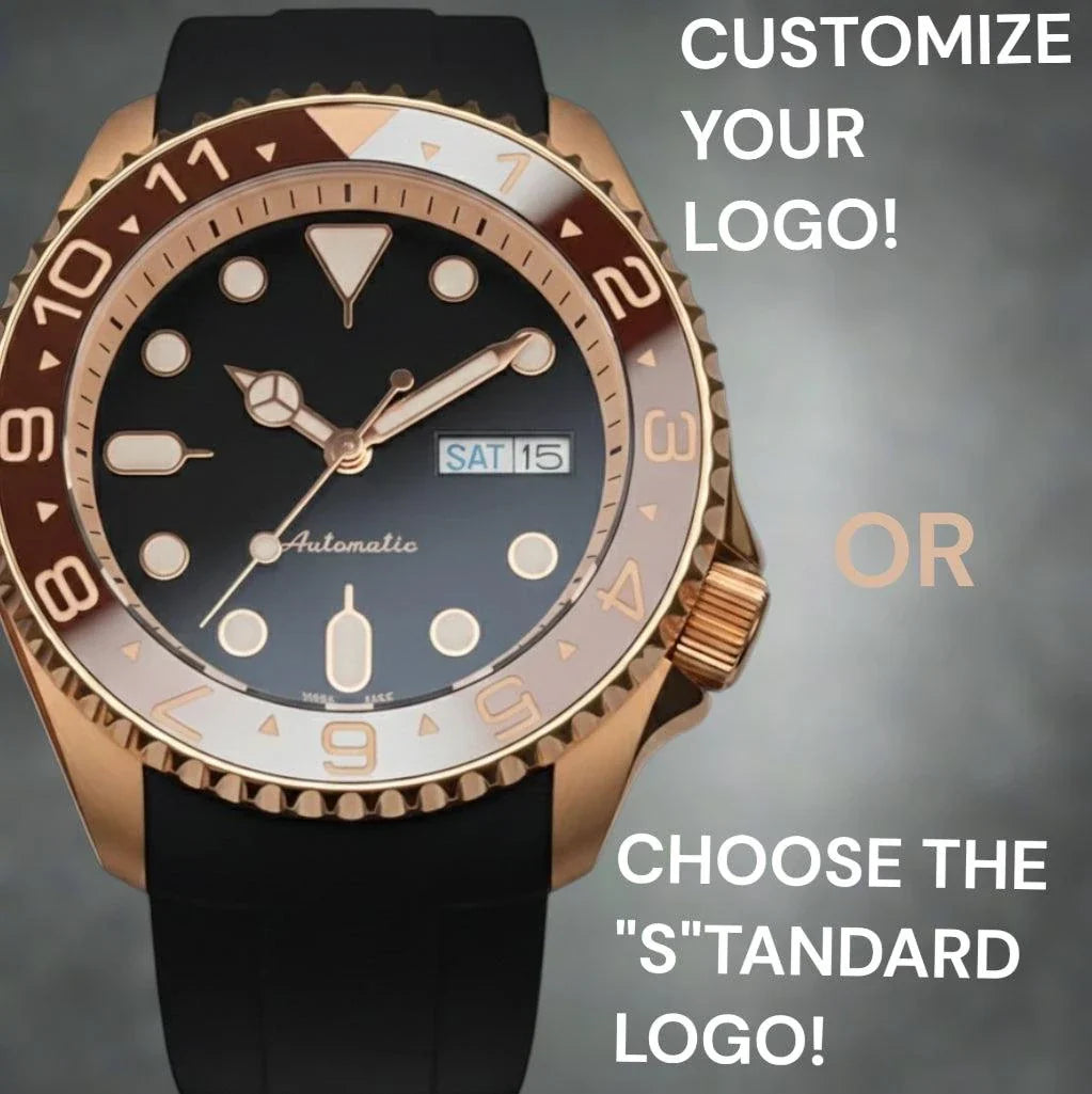 Seiko Mod Watches SKX 42 MM with a Black dial Root Beer at Modtime Creations