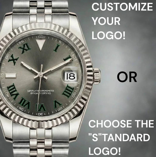 SeikJust Date Window Wimbledon Silver Grey Seiko Mod watch by Modtime Creations with NH35 automatic movement and sapphire crystal