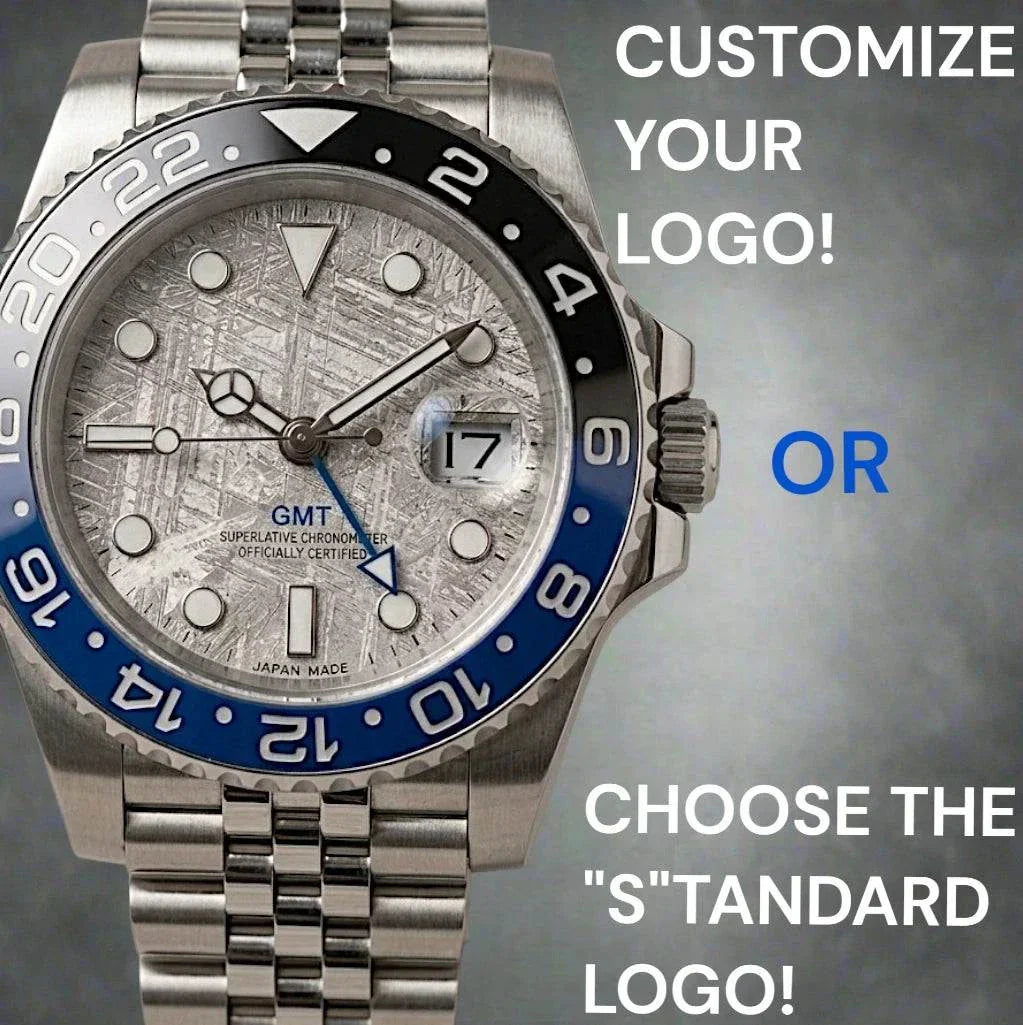 SeikMariner Grey Carbon Fiber Diver Batman watch with blue and black dial by Modtime Creations