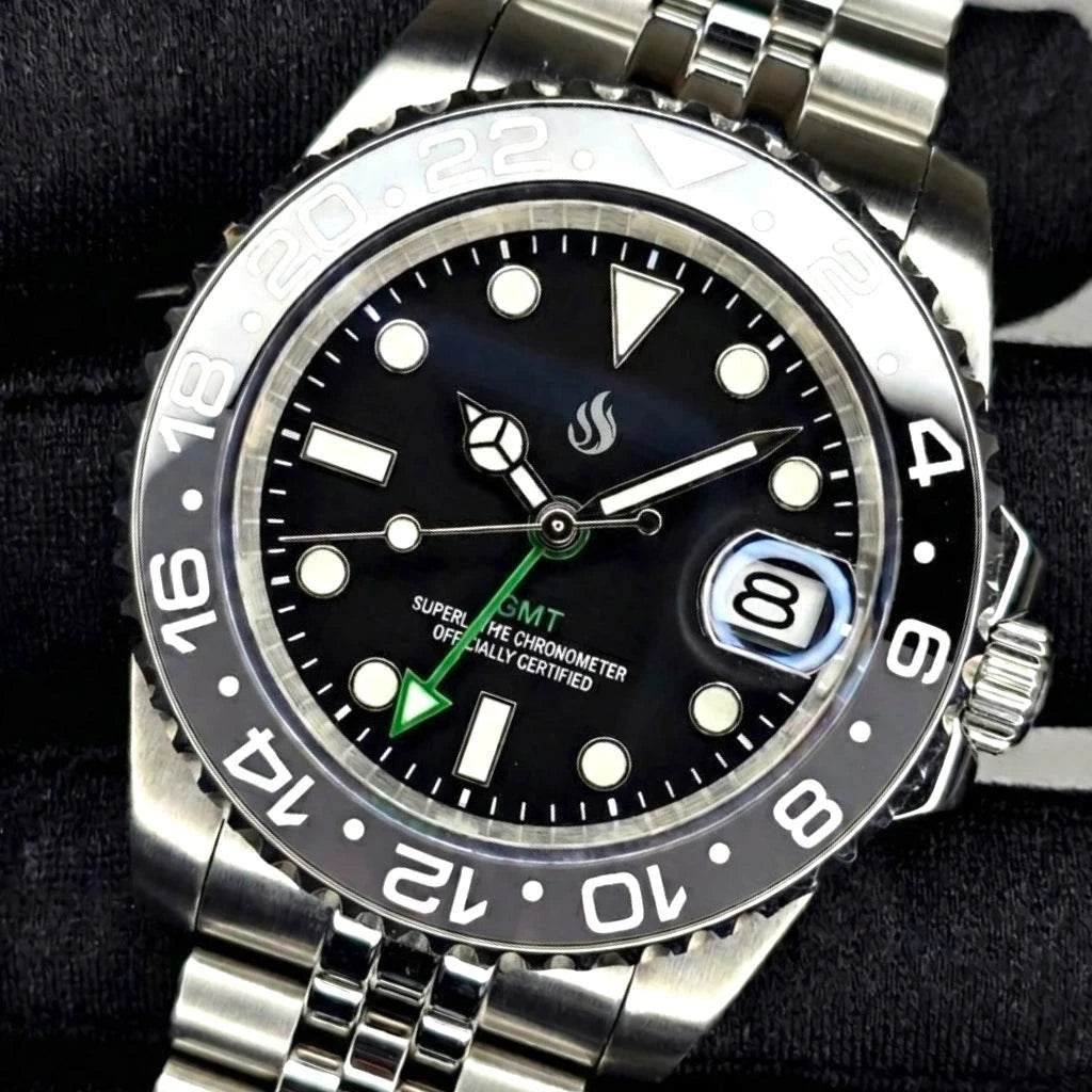 SeikMaster 42 MM SKX GMT Grey Black "B Wayne" Diver Mod Watch - Modtime