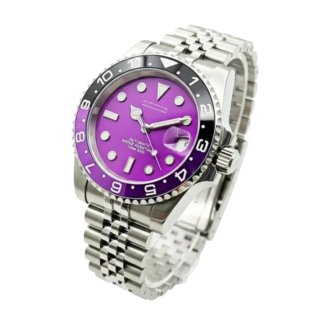 Seiko Mod Submariner Diver Homage: Purple Fushia Joker Series