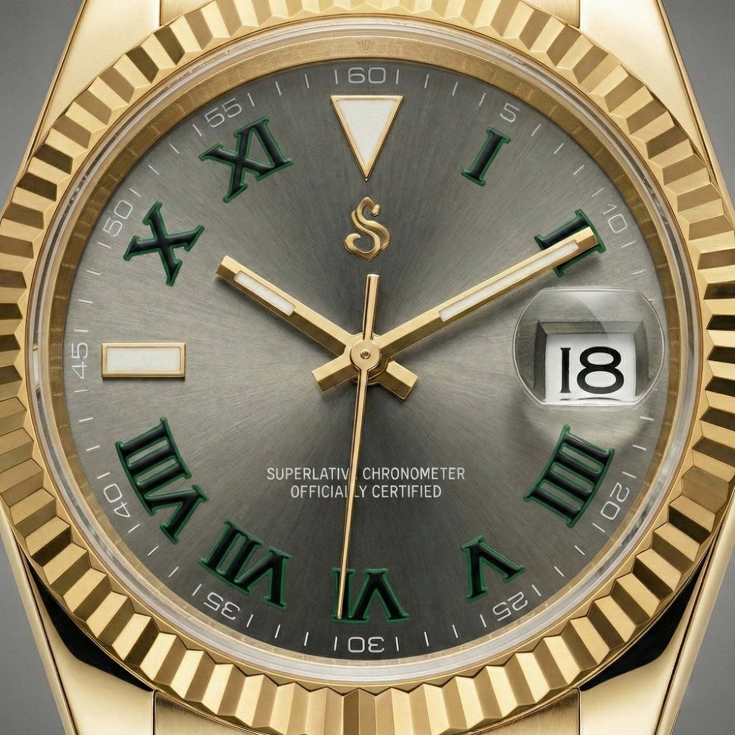 SeikJust Date Window Wimbledon Series Seiko Mod luxury watch with NH35 movement and sapphire crystal