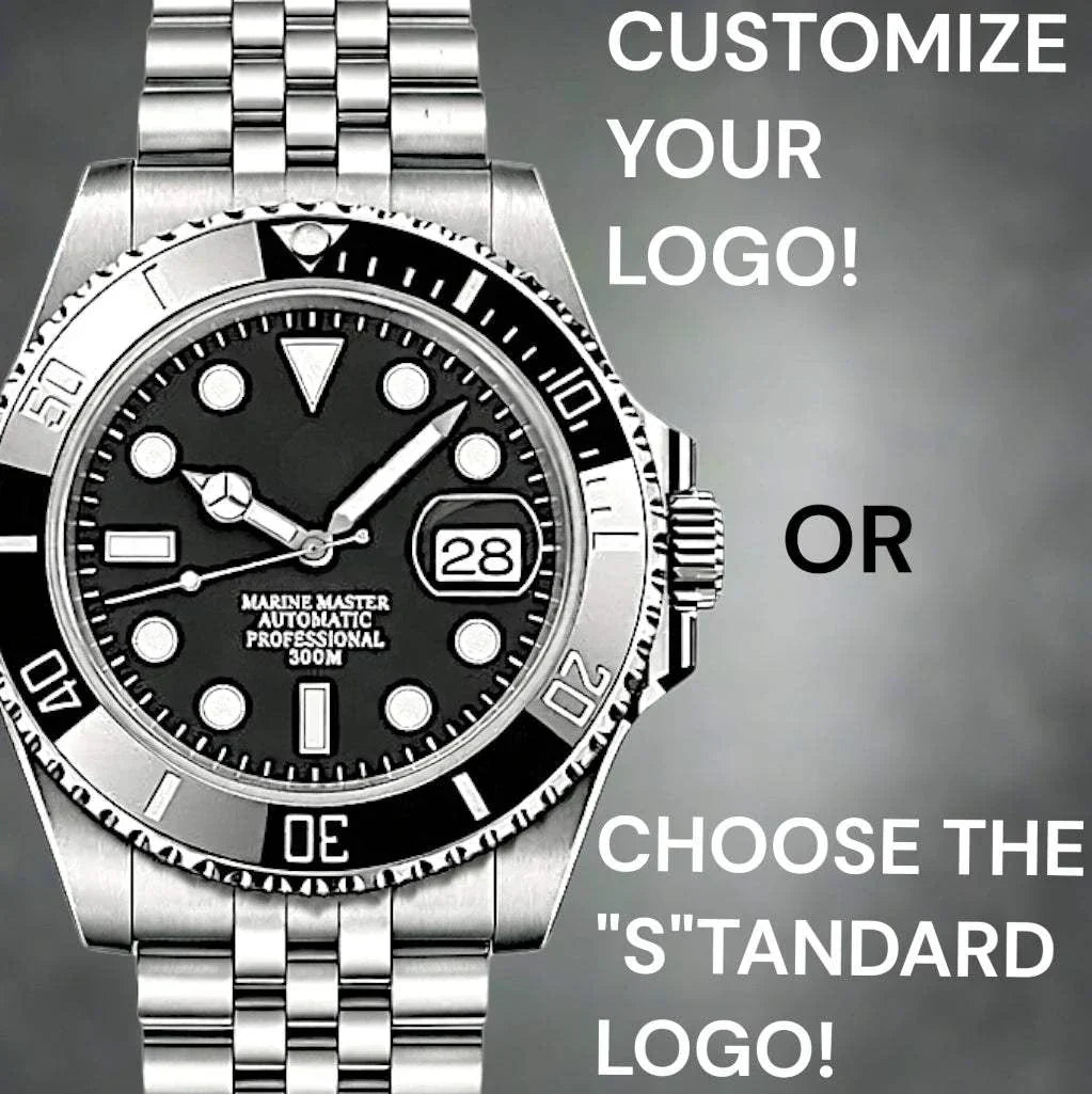 Seikmariner Midnight Black Modded Seiko diver watch with luxury design and NH35 automatic movement