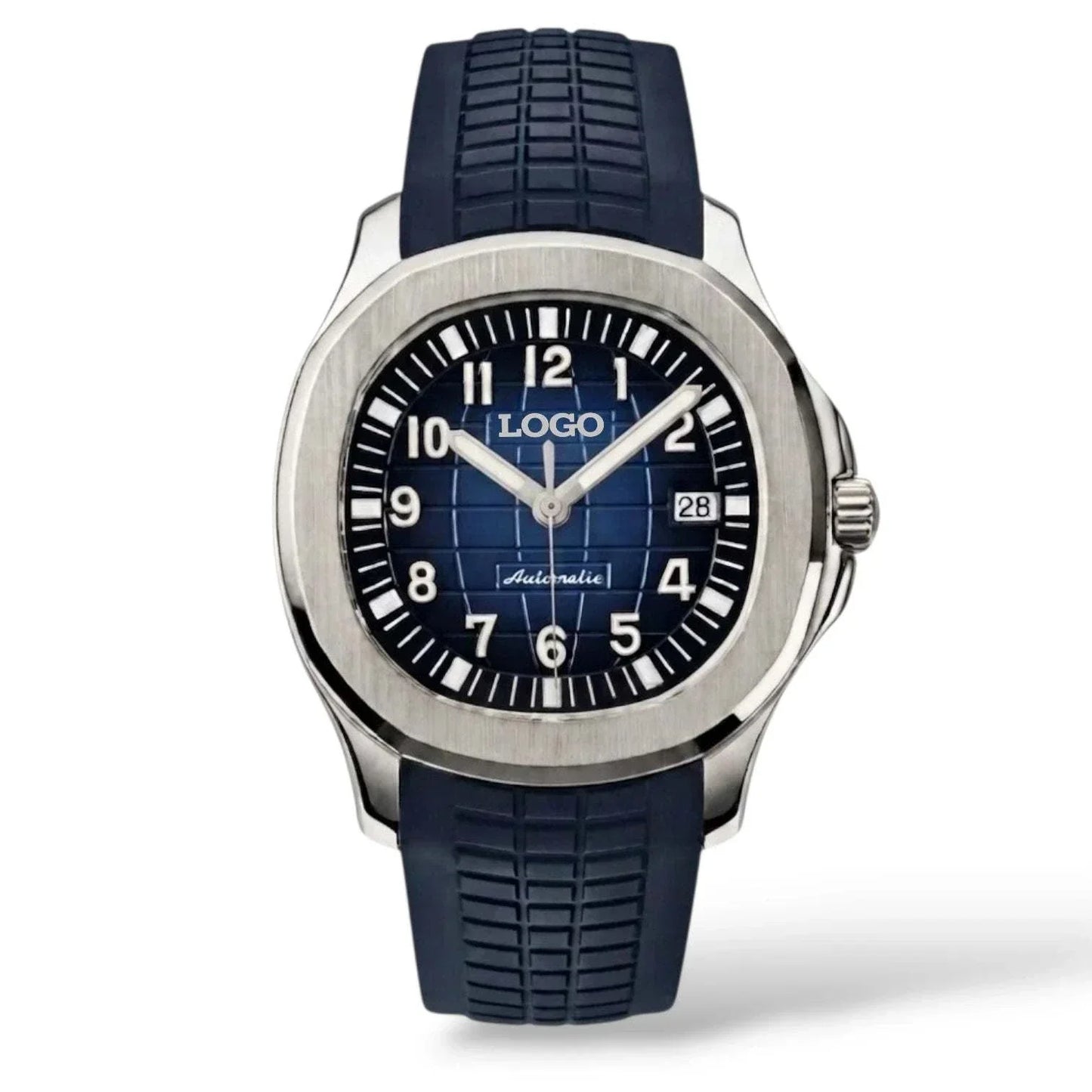 Seiko Mod Aquanaut Dark Blue Series luxury watch with NH35 automatic movement and sapphire crystal