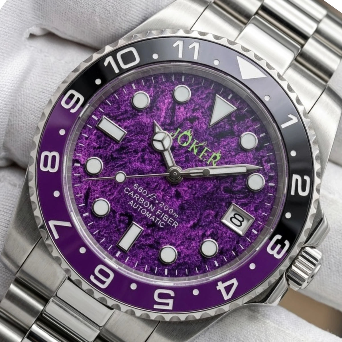 Seikmariner "Joker Carbon Fiber" Dial Mod Watch - Modtime Creations