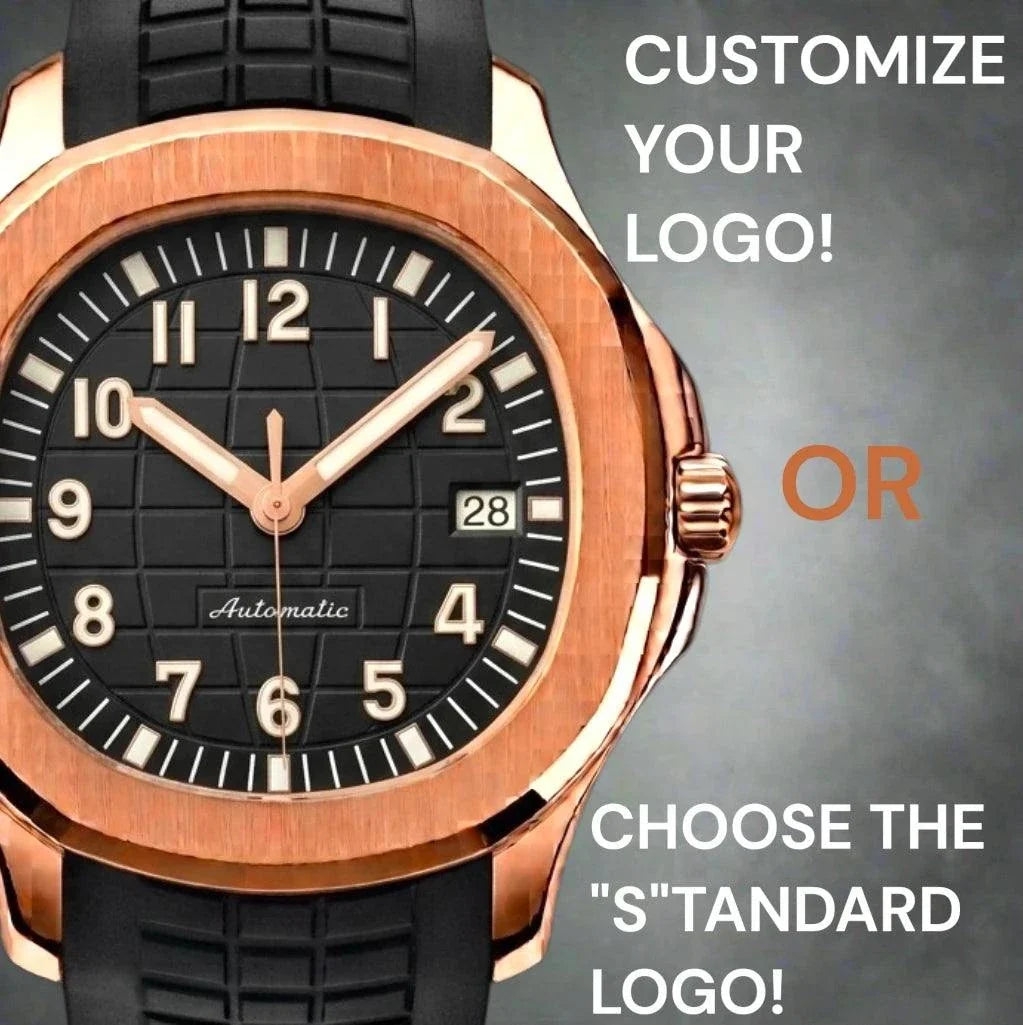 Seiko mod watches aquanaut Rose Gold case Black dial built by Modtime Creations 