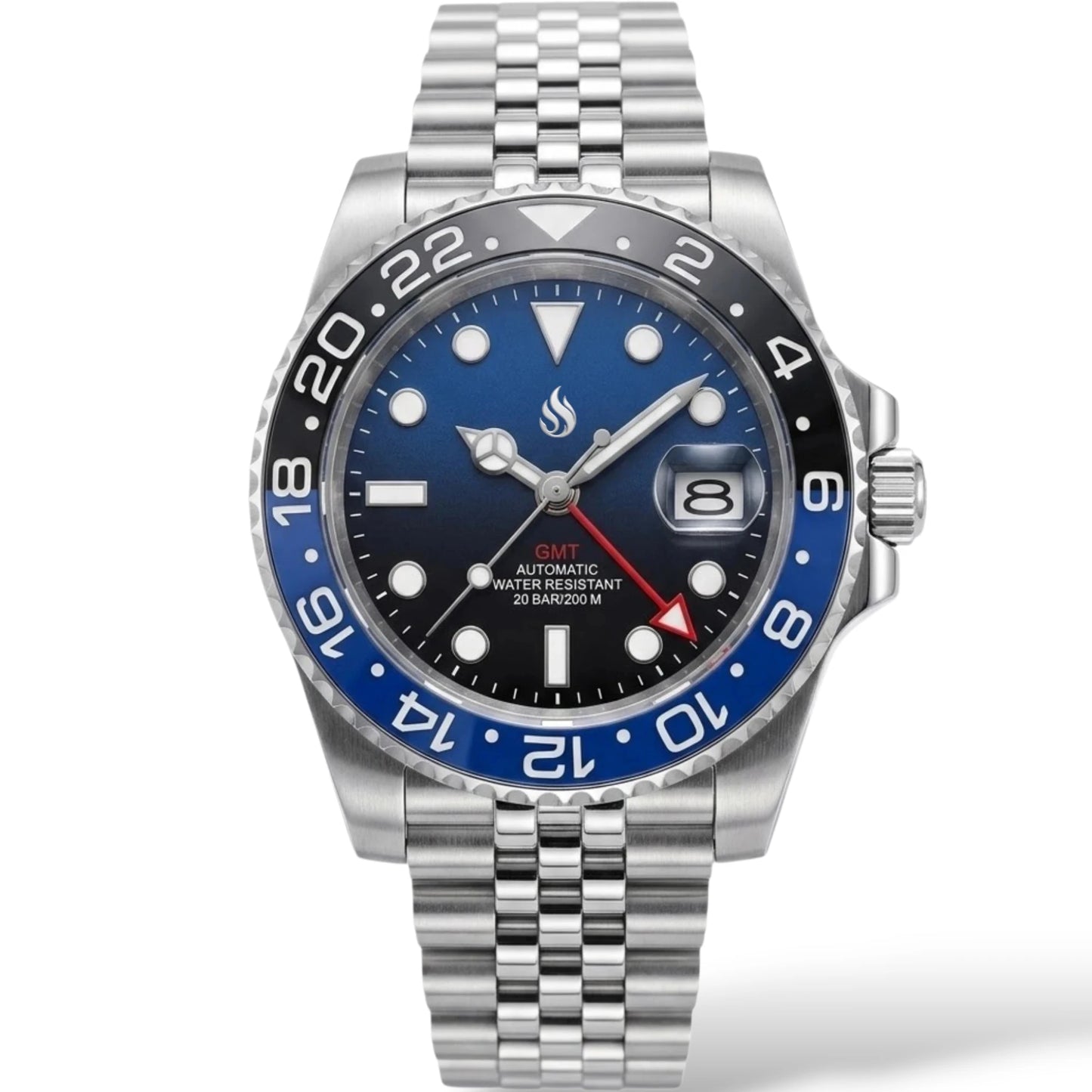 SeikMariner GMT Black Blue Dial Series Mod Watch - Modtime