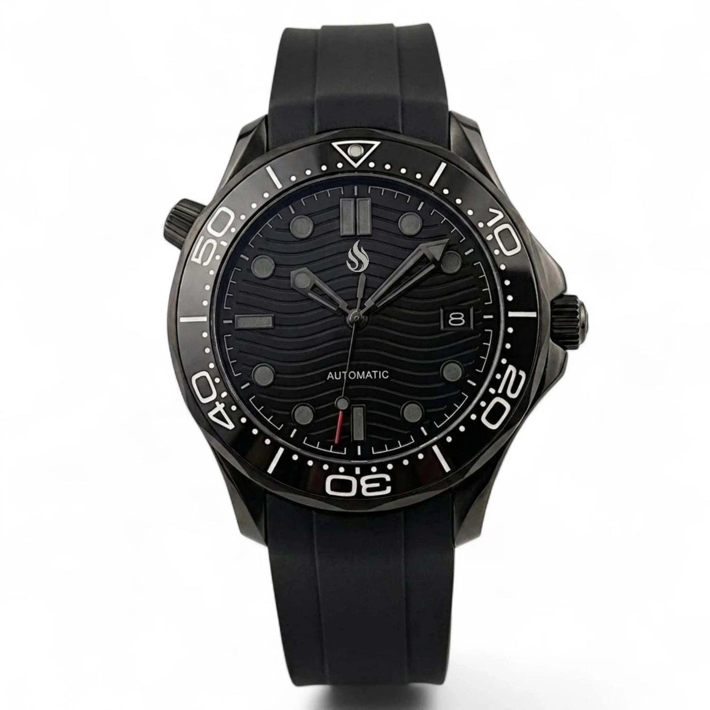 Stealth Black Dial 007 Master Homage Mod Watch - Modtime