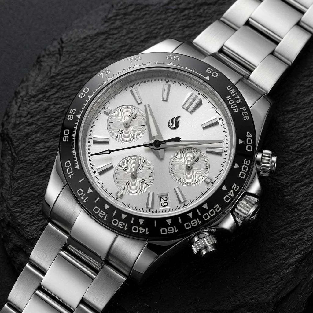 Grand Seitona White Black Panda Dial Mod Watch - GS Fusion