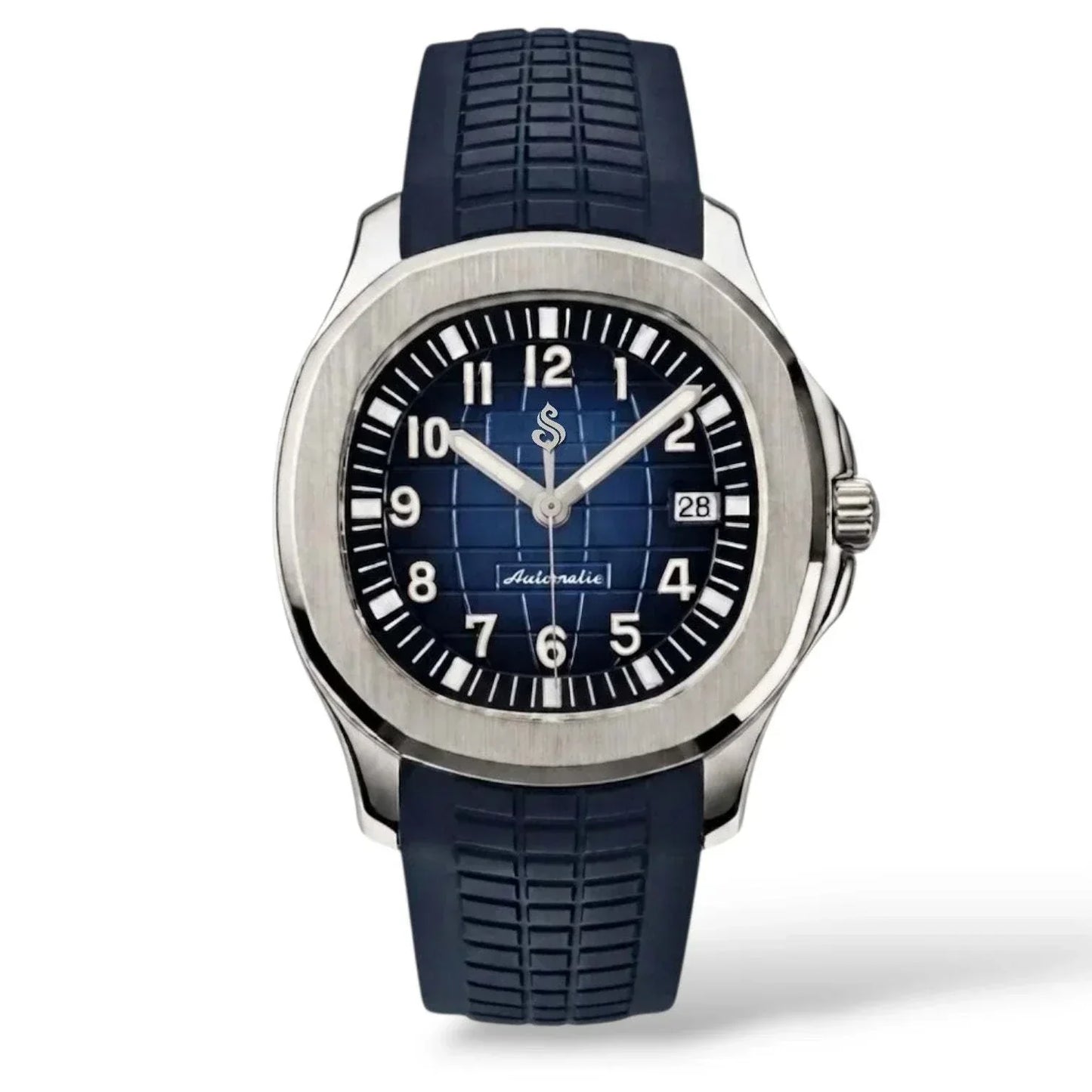Seiko Mod Aquanaut Dark Blue Series luxury watch with NH35 automatic movement and sapphire crystal