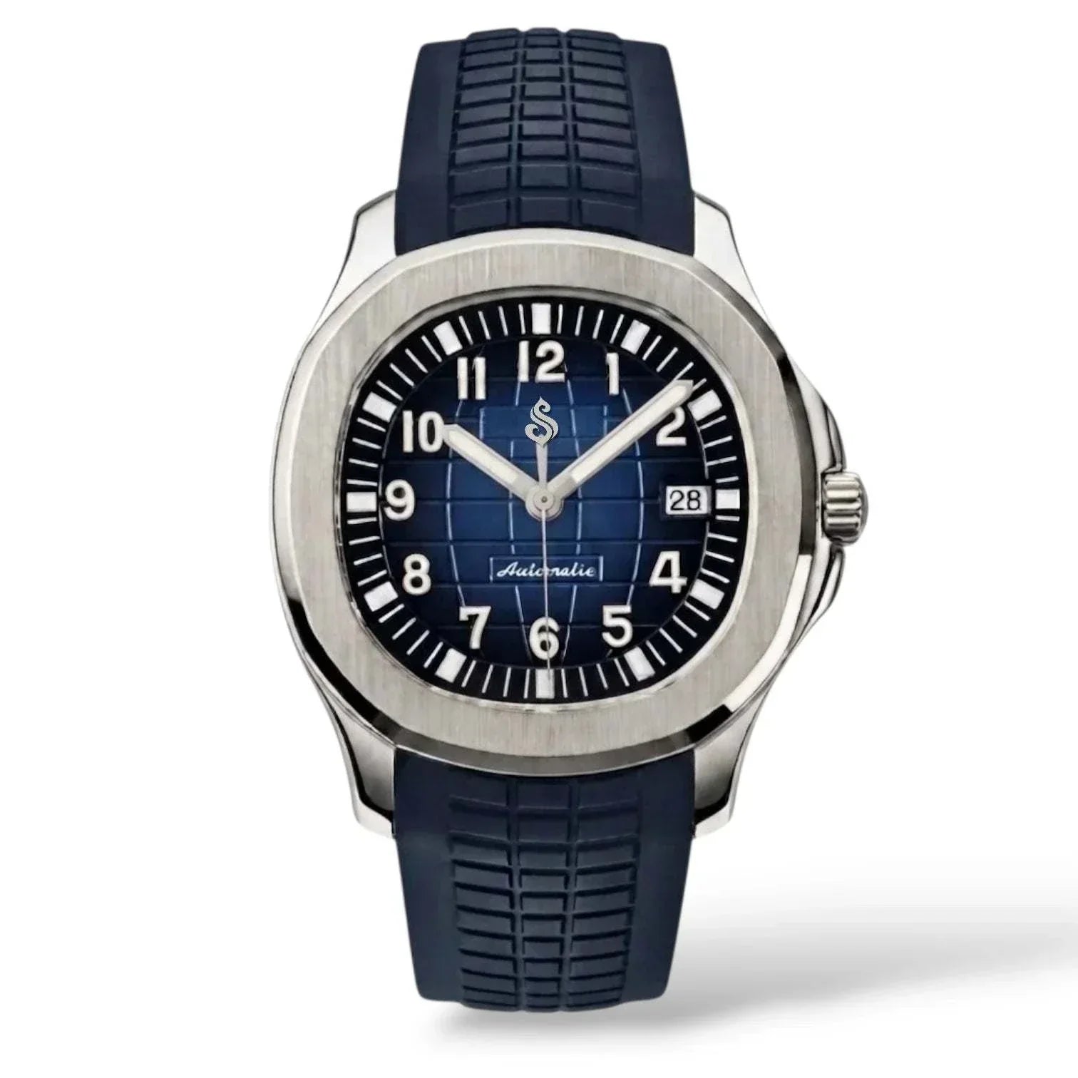 Seiko Mod Aquanaut Dark Blue Series luxury watch with NH35 automatic movement and sapphire crystal