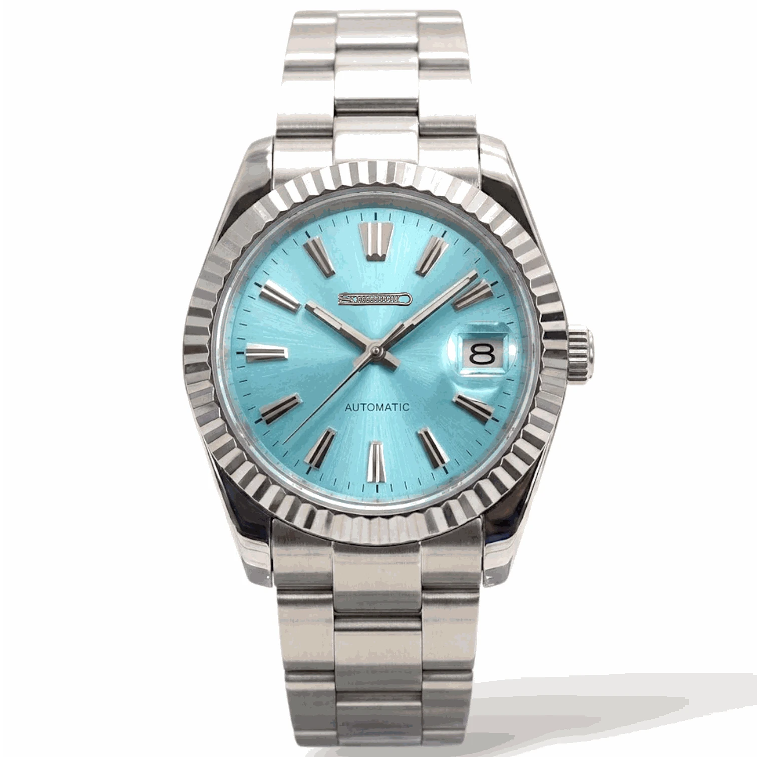 Seiko Mod Datejust Grand Seiko Tiffany Blue Dial Mod Watch built by Modtime Creations 