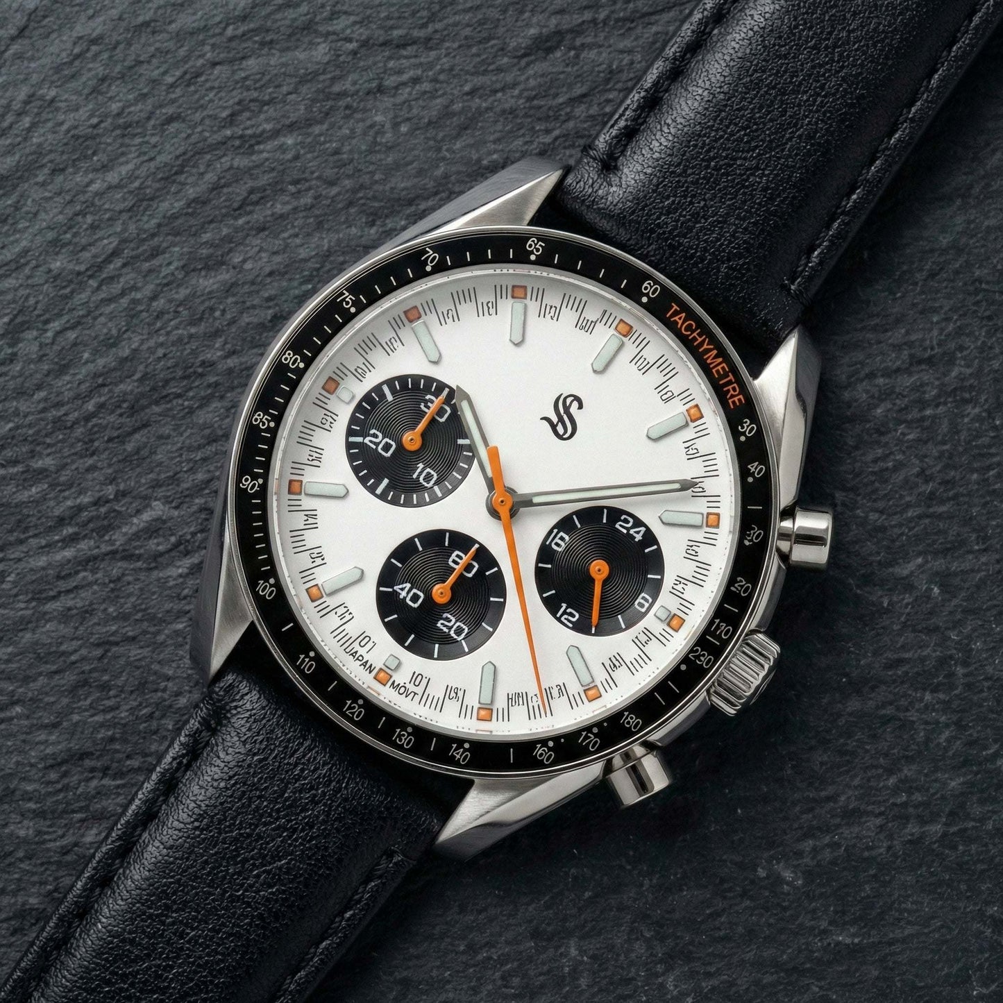 Seiko Mod - Omega Speedmaster Chrono Panda Diver White Black Dial Mod - Modtime