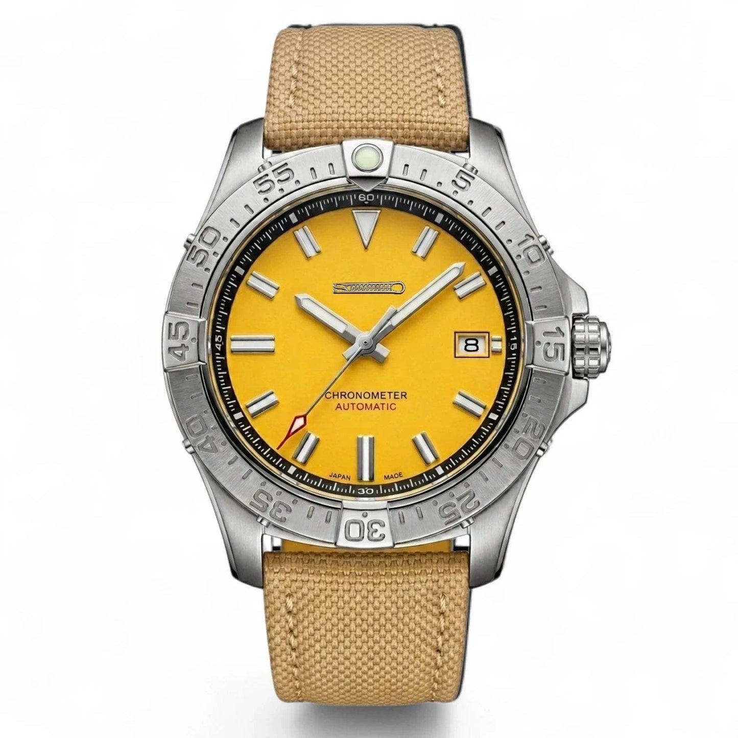 42mm Yellow Dial "Avenge" Diver Mod Watch  – Modtime Creations