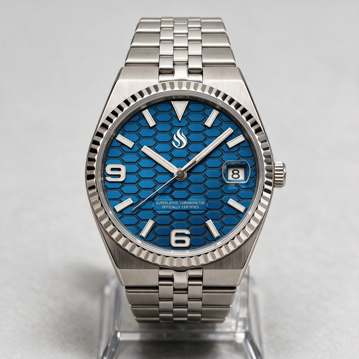 Seiko Mod Watches Land Dweller Blue Dial custom built by Modtime creations