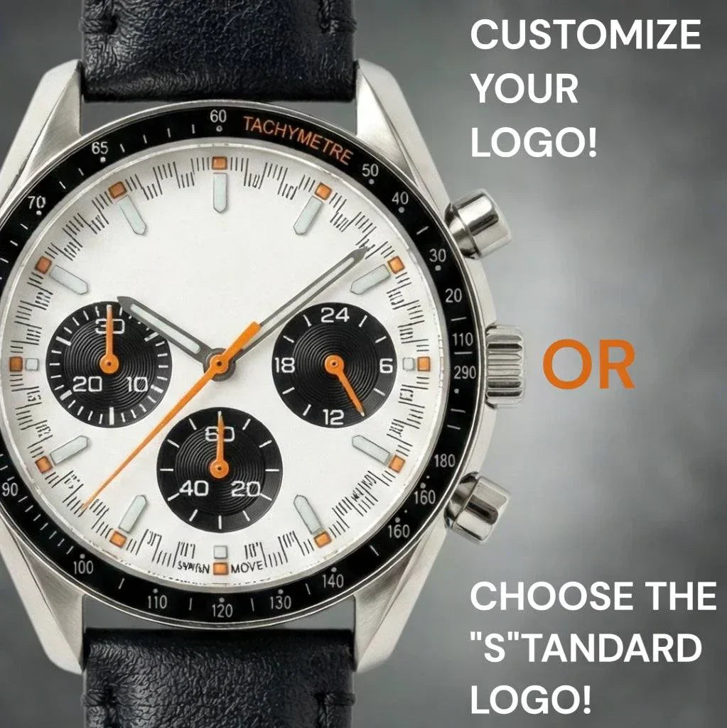 Seiko Mod - Omega Speedmaster Chrono Panda Diver White Black Dial Mod - Modtime