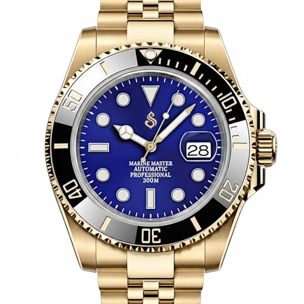 SeikMariner Blue Jeans Dial Mod Diver watch by Modtime with NH35 movement and sapphire crystal