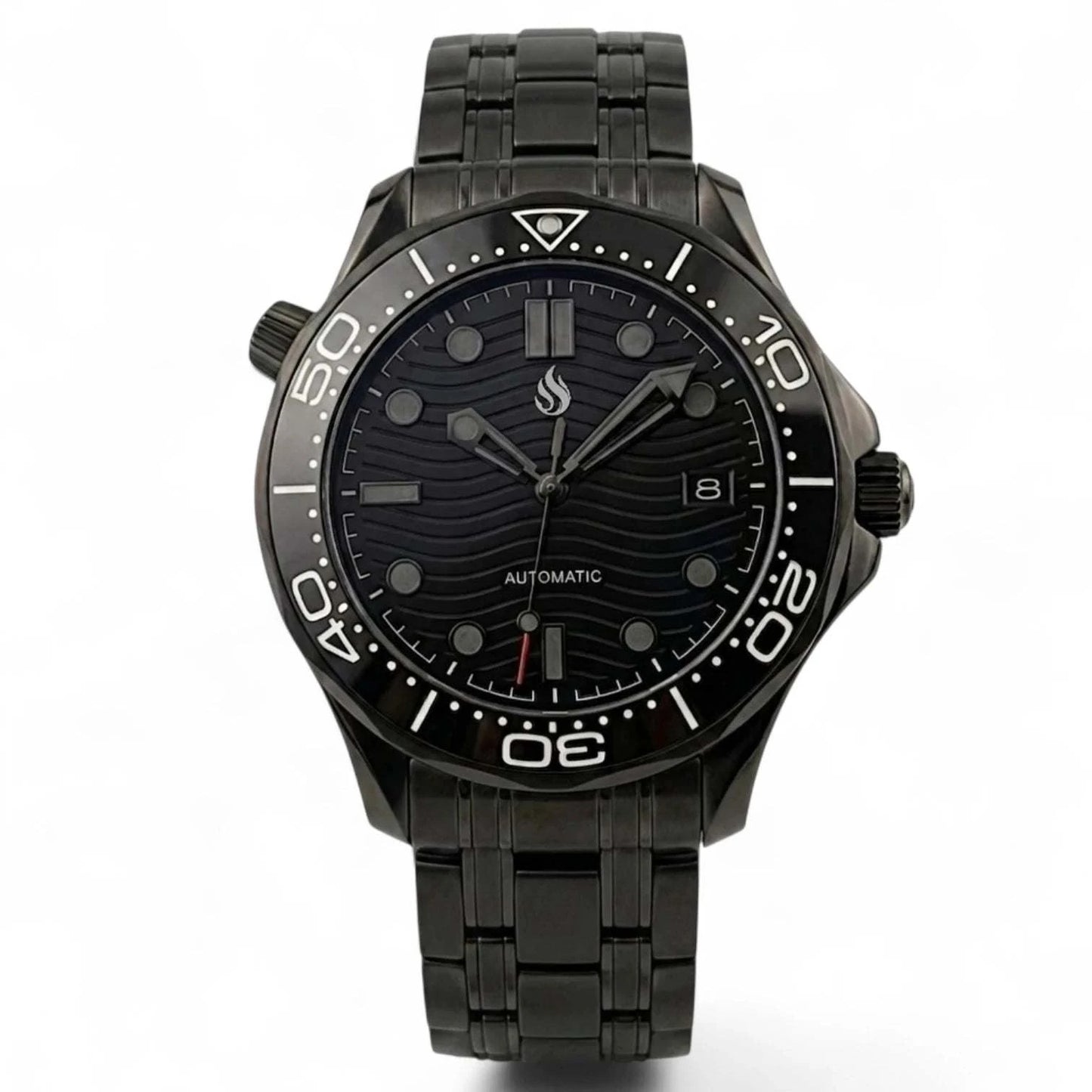 Stealth Black Dial 007 Master Homage Mod Watch - Modtime