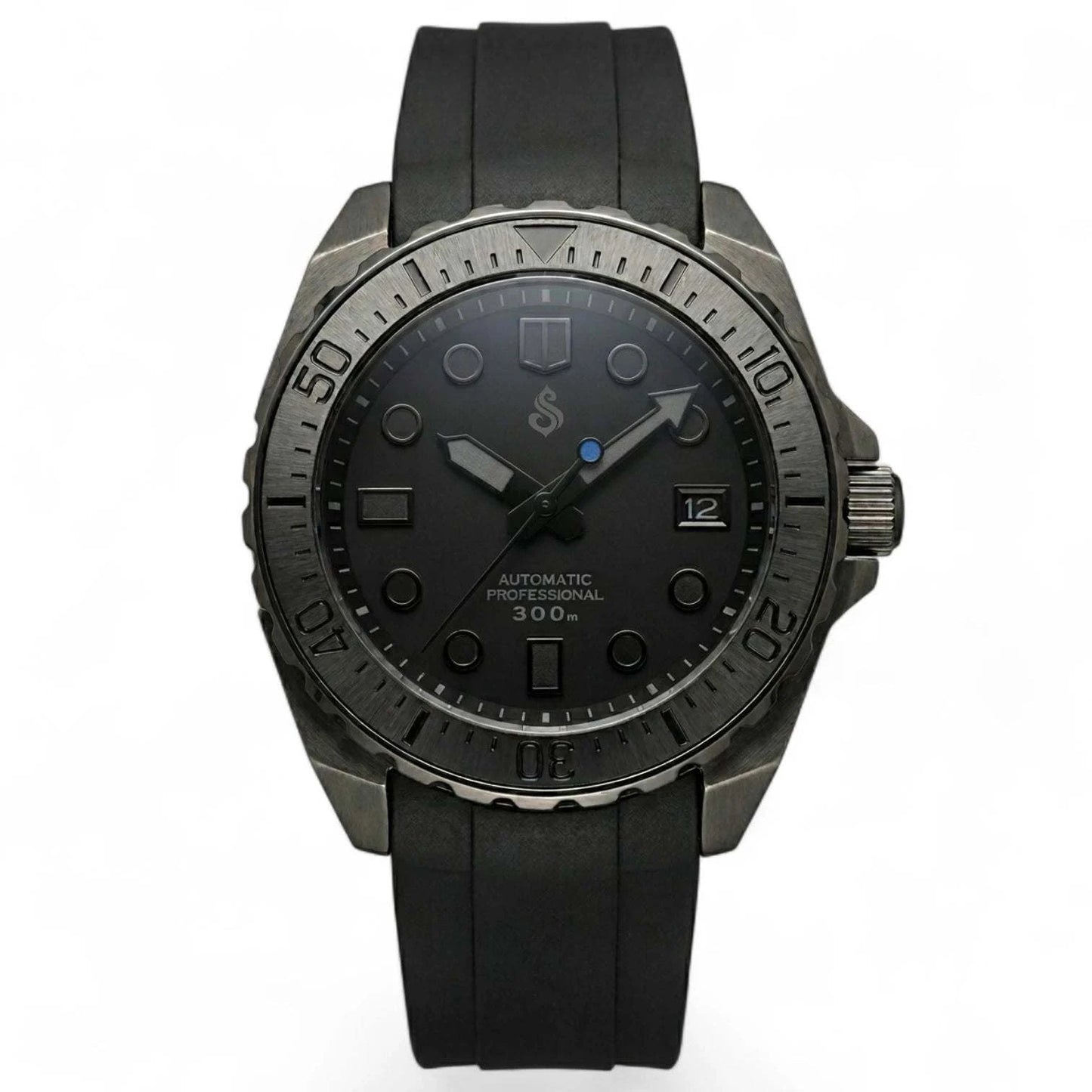45MM King Samurai Black Stealth Diver Mod Watch Series - Modtime
