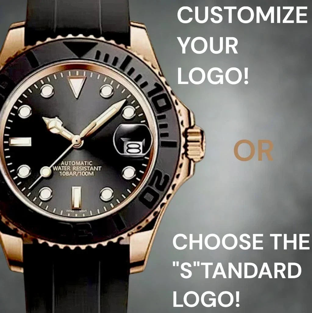 Seikmaster Black Rose Gold Diver Mod watch by Modtime with NH35 movement and sapphire crystal