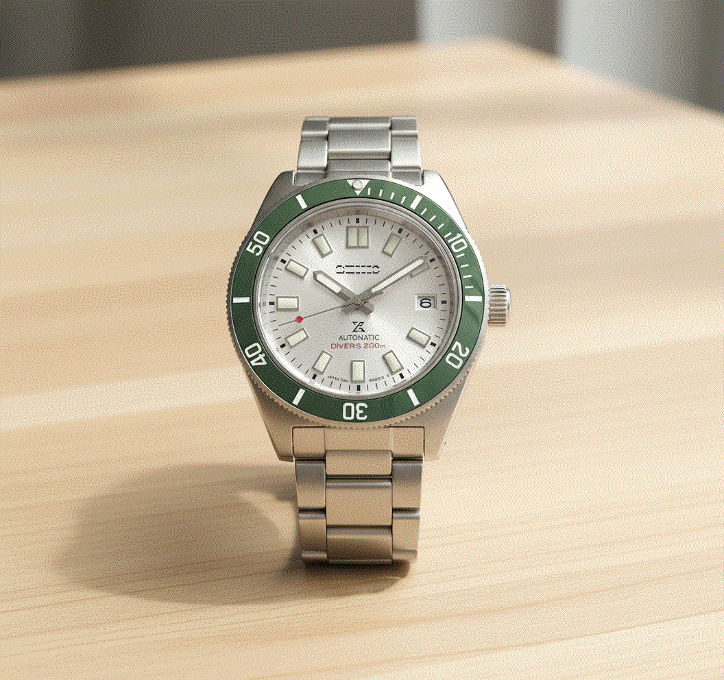 SeikMariner Green White Diver Vintage Mod - Modtime