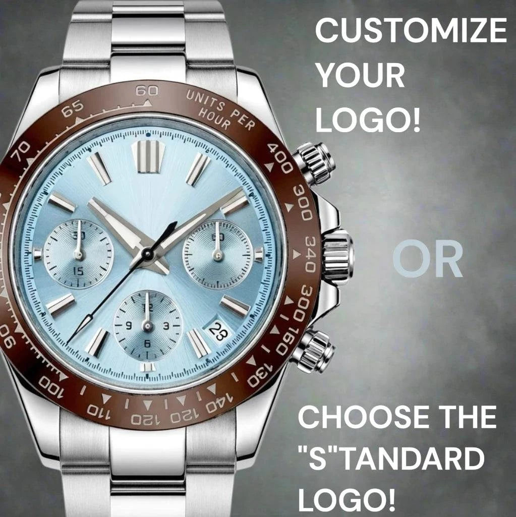 Seiko Mod Watches Daytona Grand Seiko Dial Fusion Mod with Light Blue dial and brownbl bezel