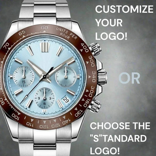 Seiko Mod Watches Daytona Grand Seiko Dial Fusion Mod with Light Blue dial and brownbl bezel