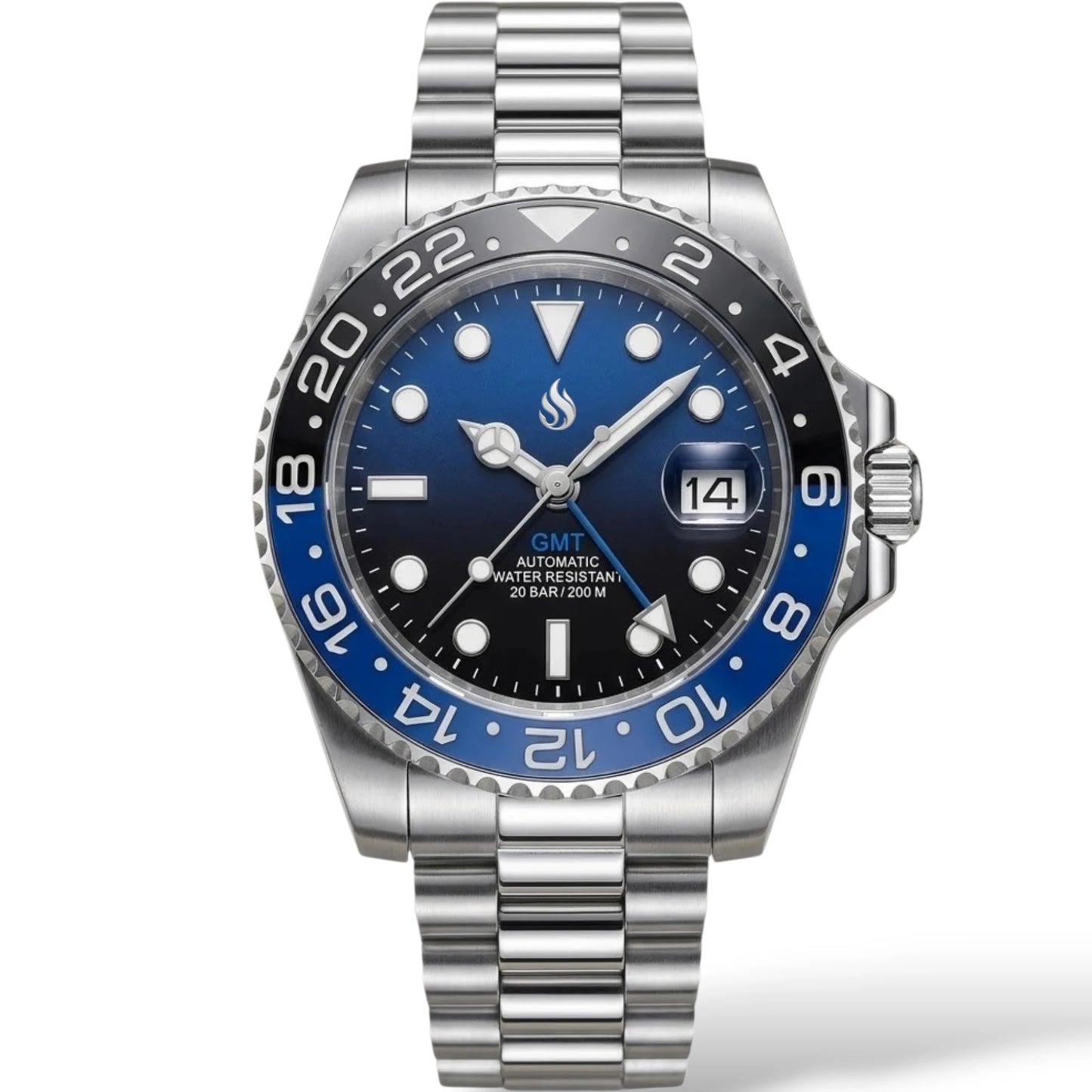 SeikMariner GMT Black Blue Dial Series Mod Watch - Modtime