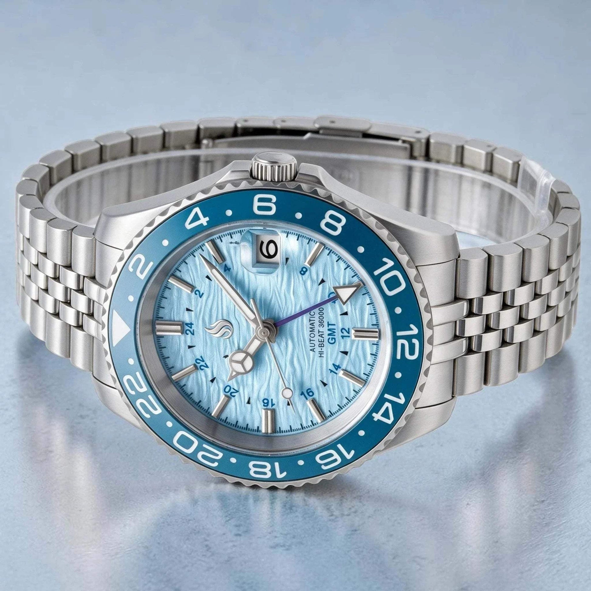 Seiko Mod Grand Seiko GMT Fusion Tiffany Blue Dial: Modtime Creations