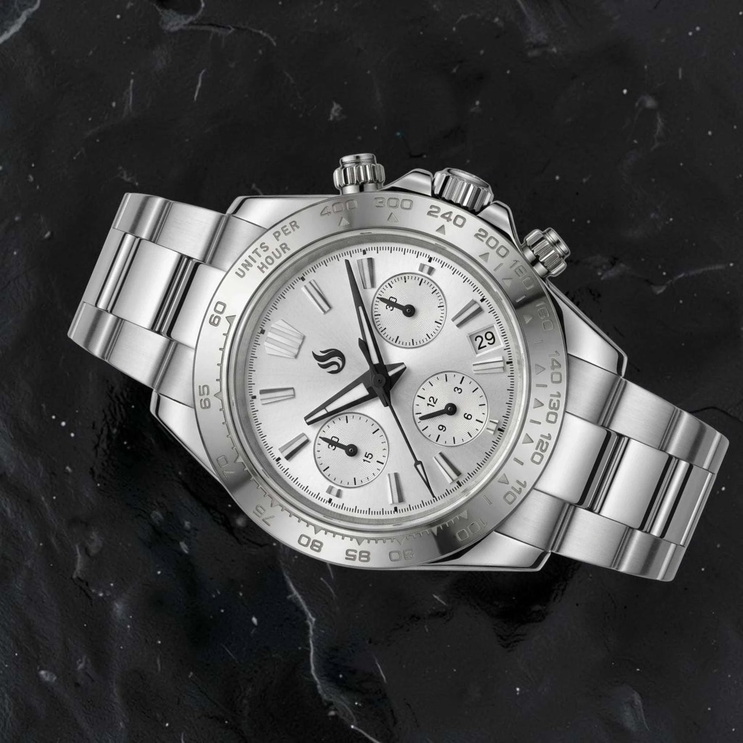 Grand Seitona Silver White Dial Mod Watch - GS Fusion
