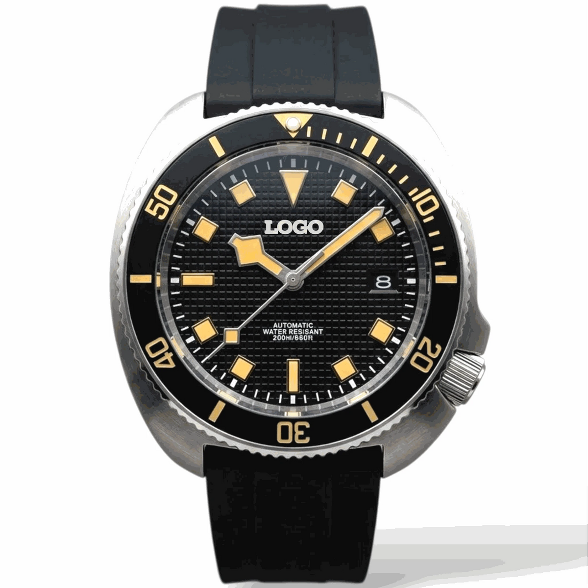 Stealth 44MM Vintage Black Dial "Captain Willard" Turtle Case Mod - Modtime Creations
