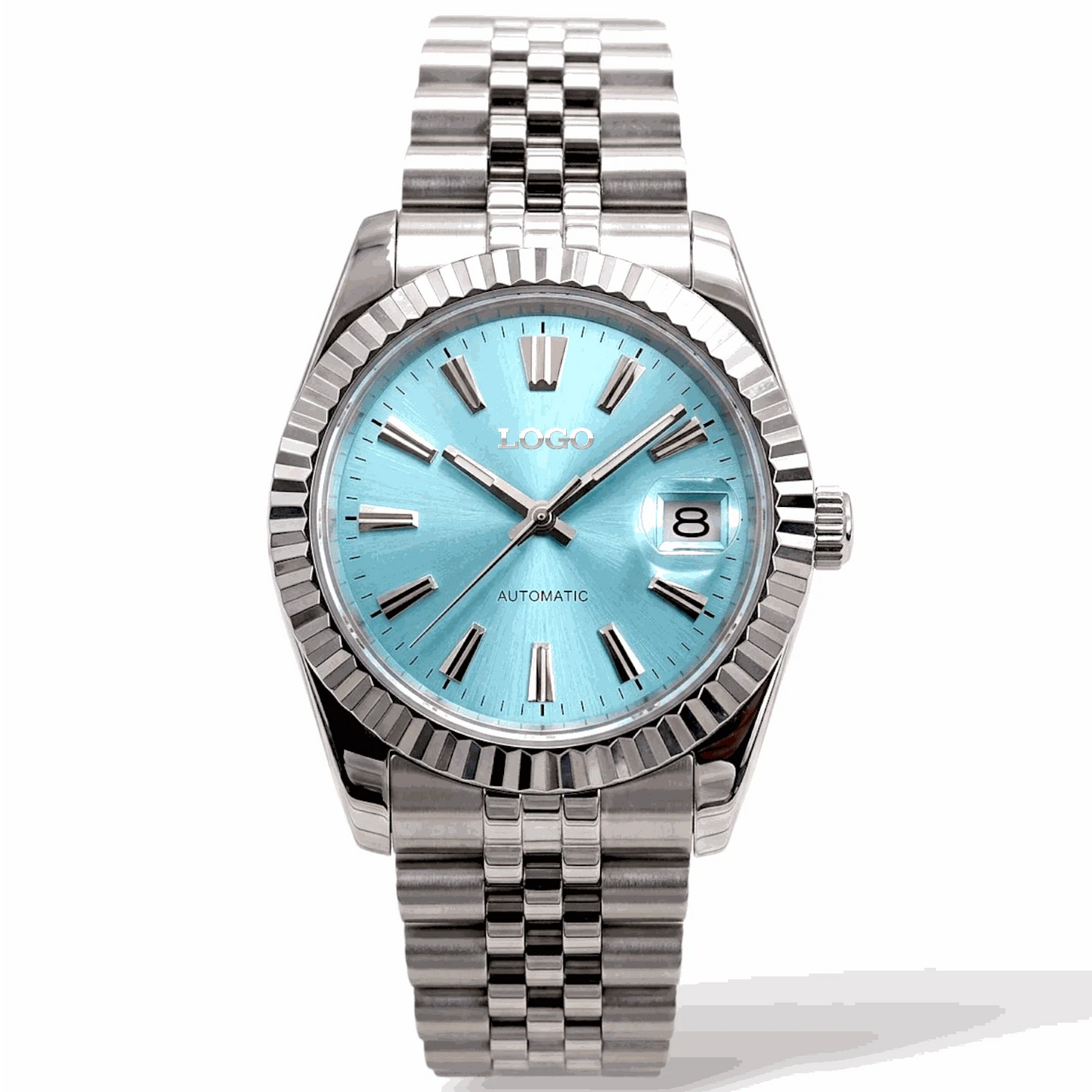 Seiko Mod Datejust Grand Seiko Tiffany Blue Dial Mod Watch built by Modtime Creations 