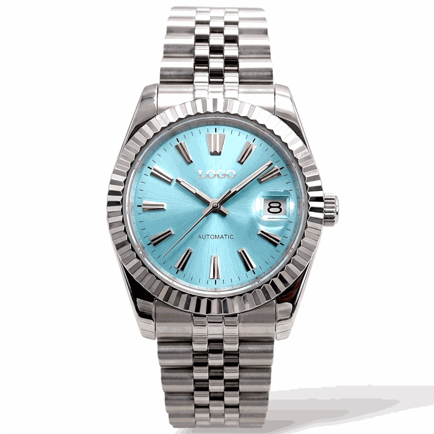 Seiko Mod Datejust Grand Seiko Tiffany Blue Dial Mod Watch built by Modtime Creations 
