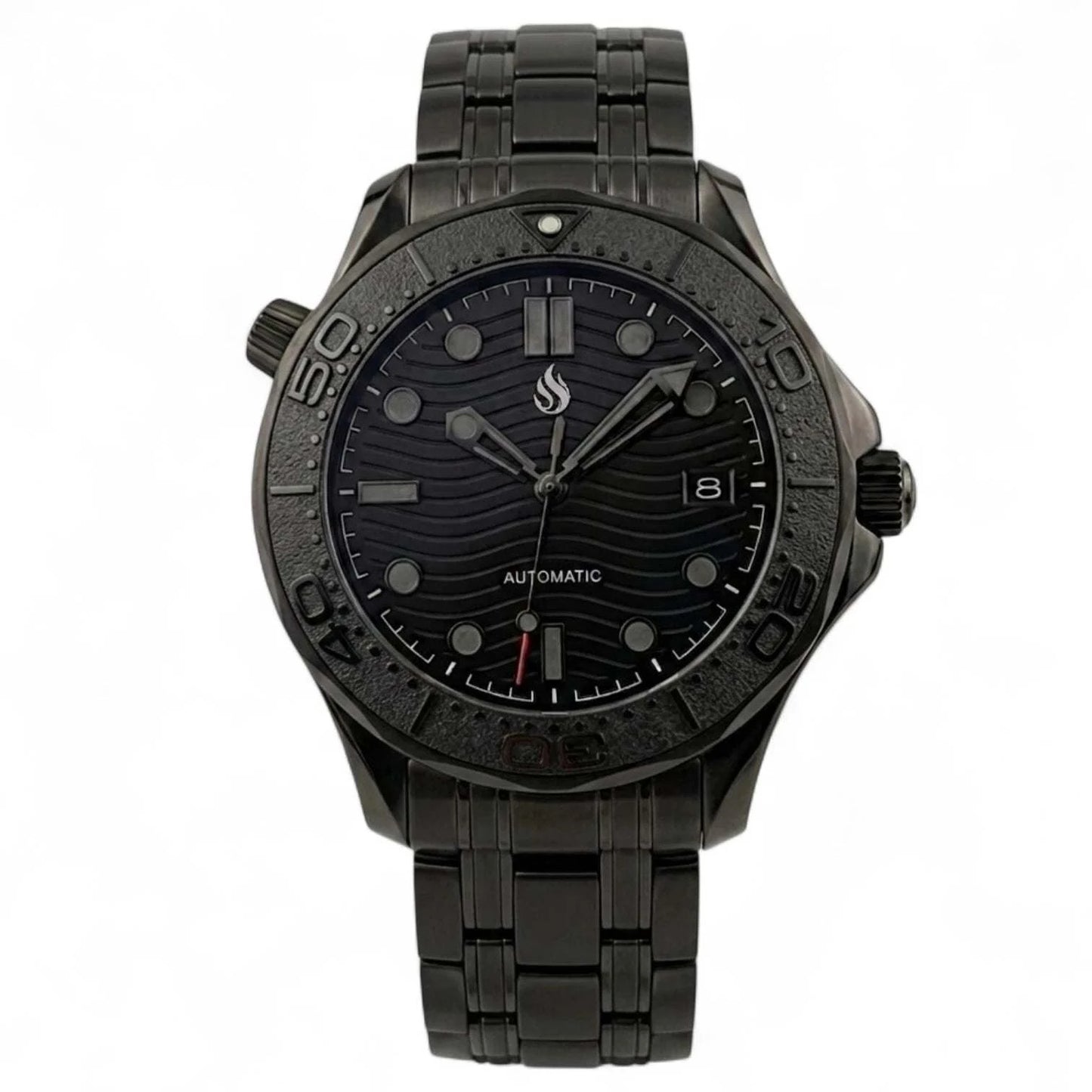 Stealth Black Dial 007 Master Mod Watch - Modtime