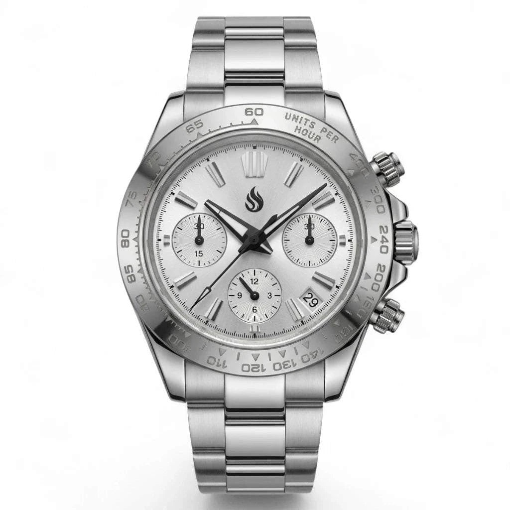 Grand Seitona Silver White Dial Mod Watch - GS Fusion