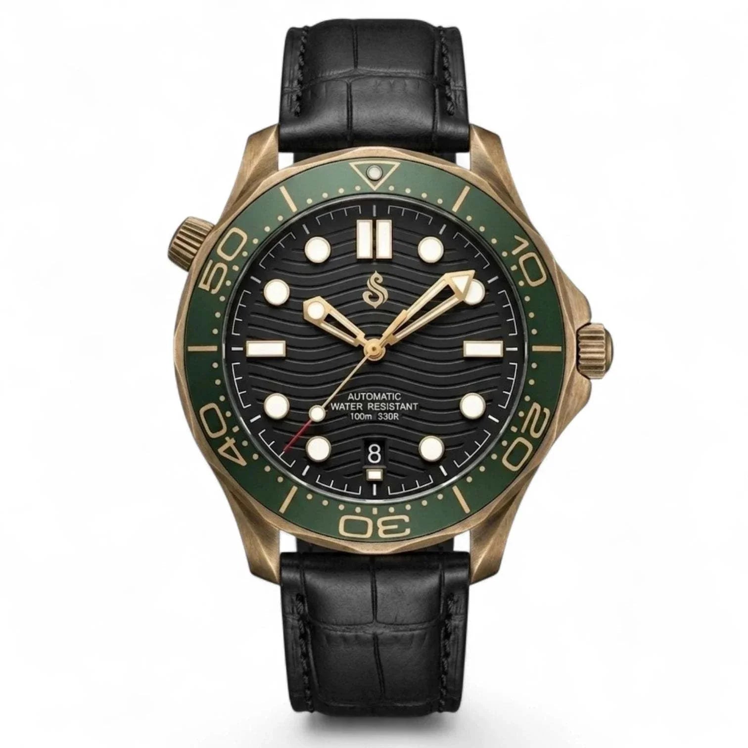 Seiko Mod SeaMaster Bond 007 Black Dial Vintage Watch: Modtime Creations