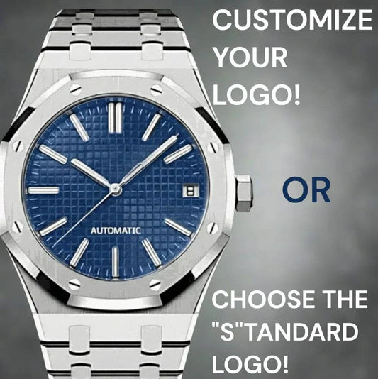 Seiko Mod Heritage Oak Luxury watch with blue dial and stainless steel case by Modtime Creations