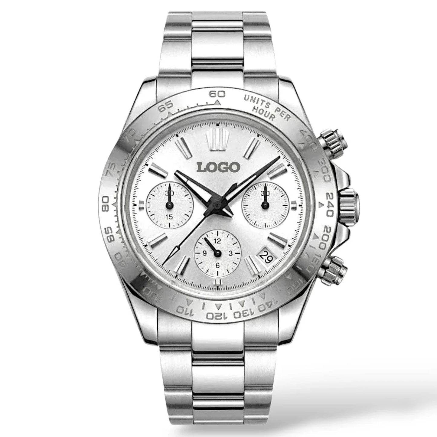 Seiko Mod Watches Daytona with a silver white GS Grand Seiko dial and hands built by Modtime Creations 