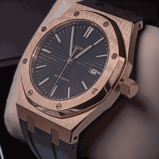 Modded S Heritage "O" Rose Gold Black Dial -Timeless Design