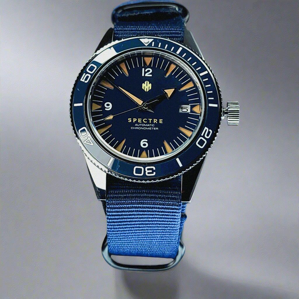 Seiko Mod Seamaster Blue Dial Diver - Modtime Creations 