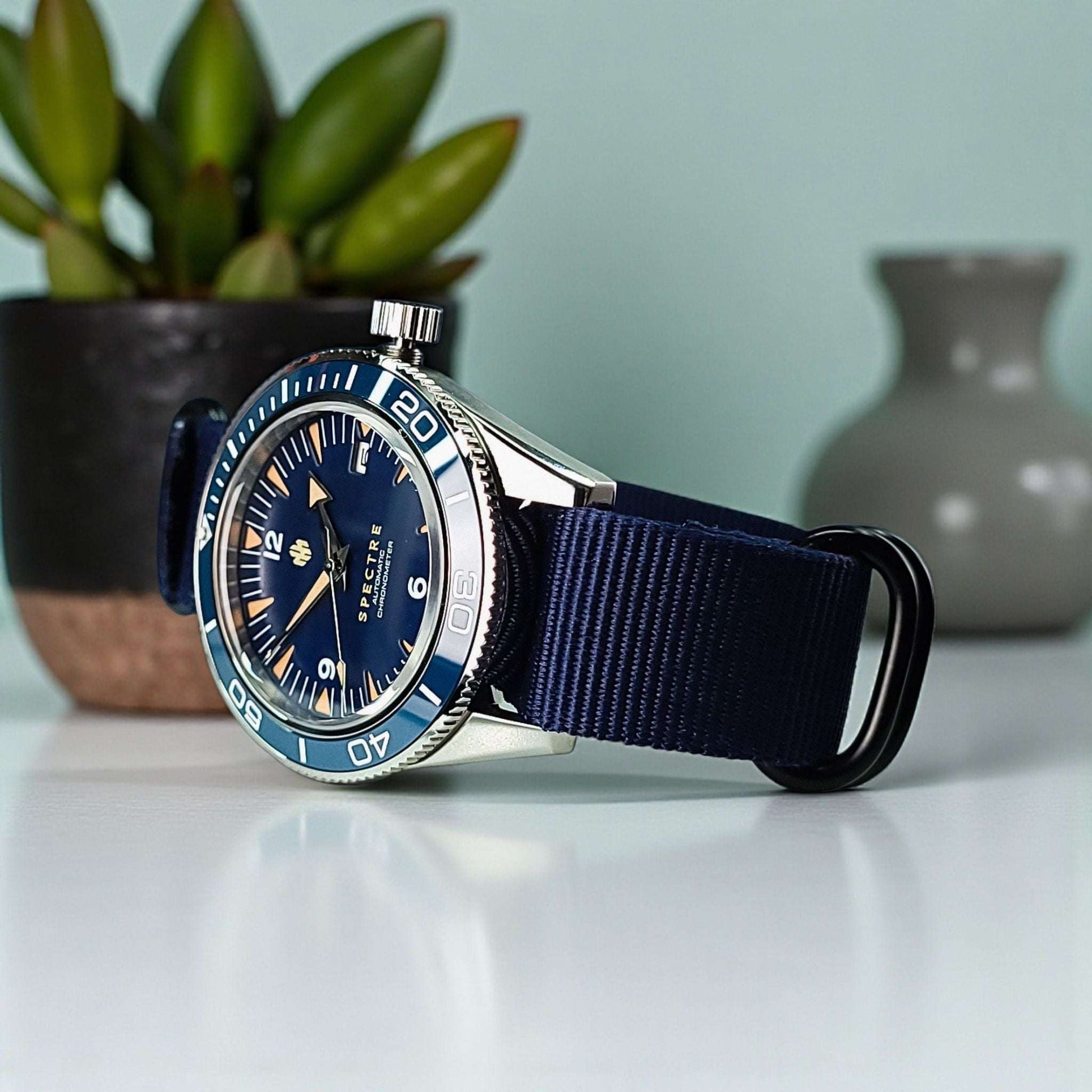 Seiko Mod Seamaster Blue Dial Diver - Modtime Creations 