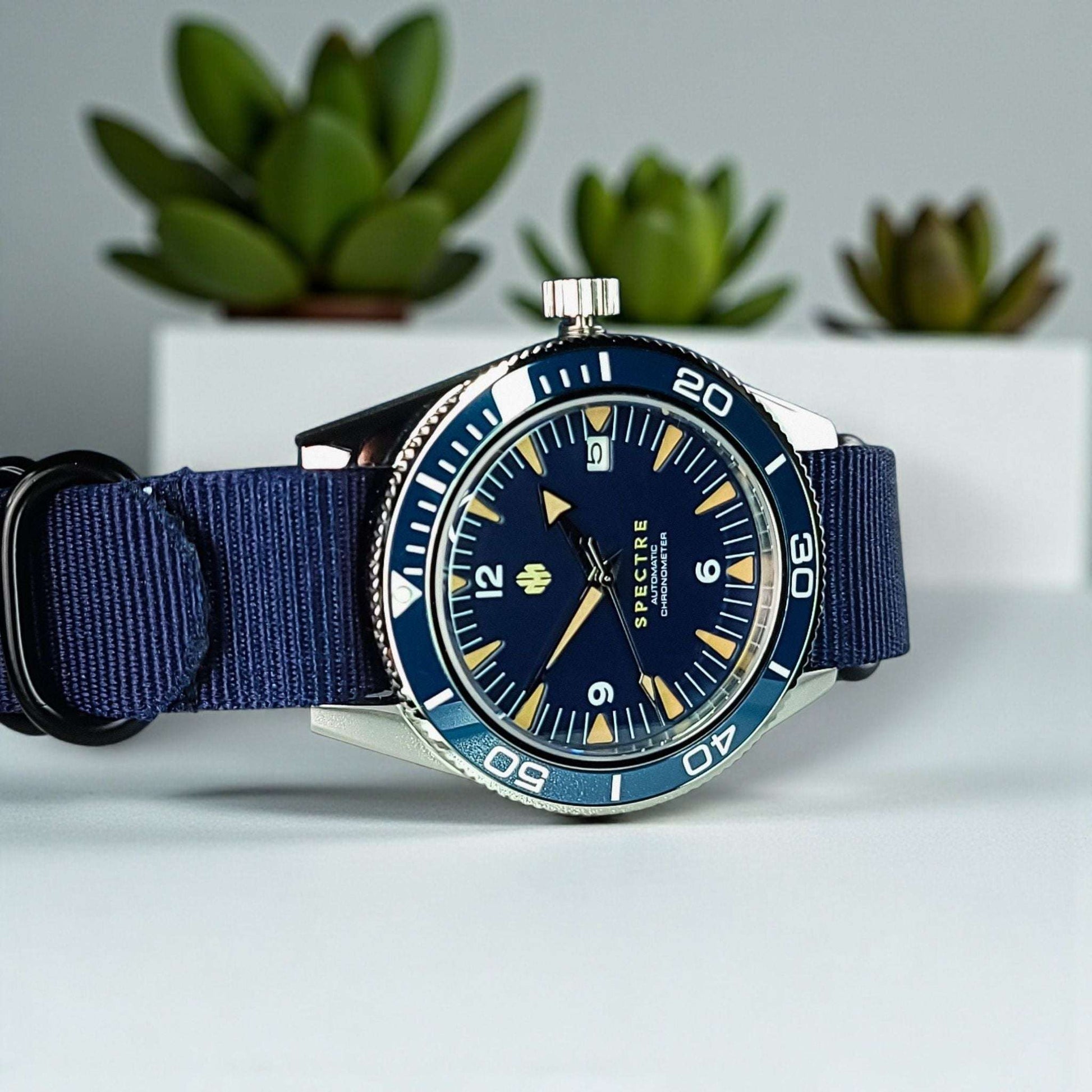 Seiko Mod Seamaster Blue Dial Diver - Modtime Creations 