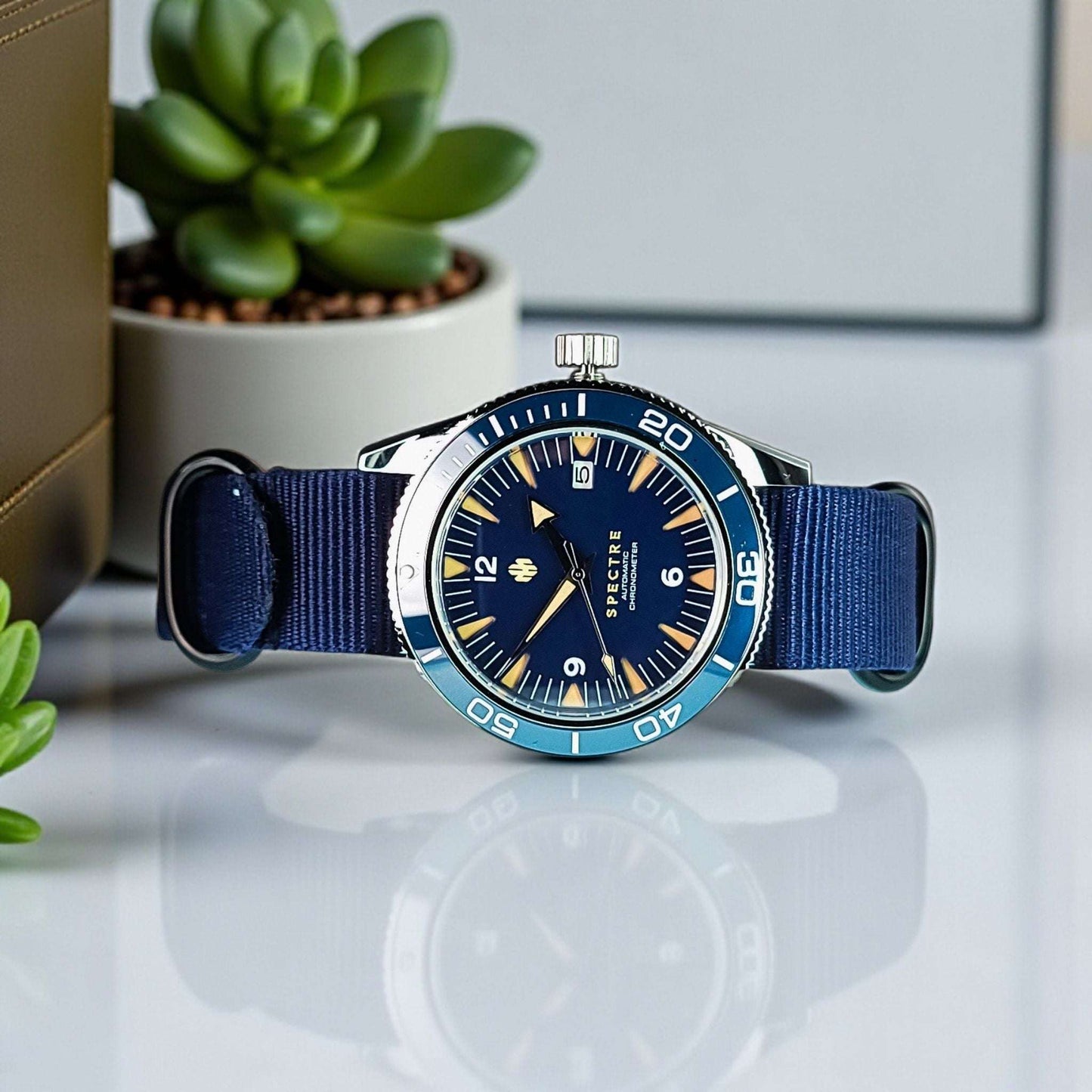 Seiko Mod Seamaster Blue Dial Diver - Modtime Creations 
