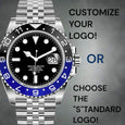 Serie Sub Diver de acero inoxidable con esfera negra y azul de Modtime "Batman"