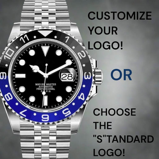 Seiko Mod watches Submariner " Batman " Black and Blue Diver - Modtime Creations