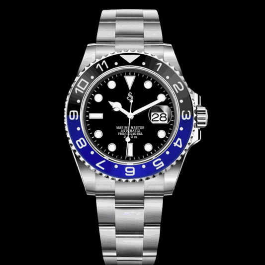 Seiko Mod Submariner Batman Series - Black and Blue - Modtime