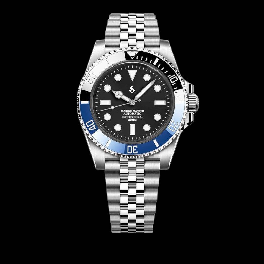 Seiko Mod Watches Submariner Diver Homage - Batman Series - No Date - Modtime Creations