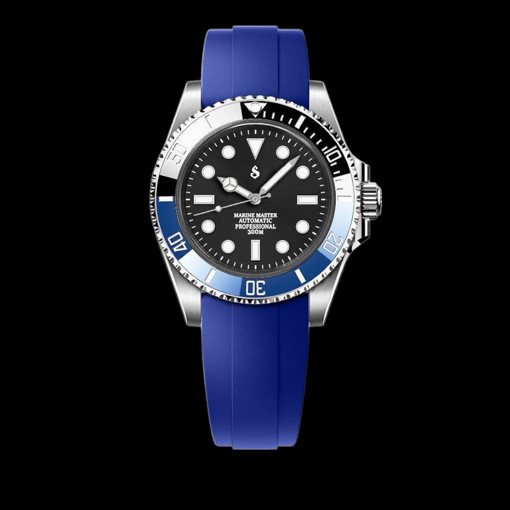 Seiko Mod Watches Submariner Diver Homage - Batman Series - No Date - Modtime Creations