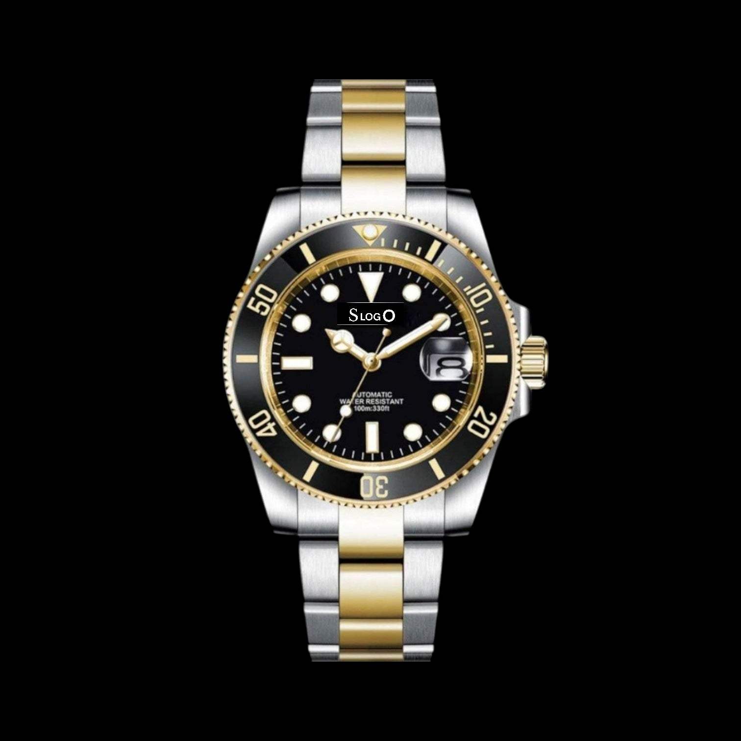 S Mod Black Gold Two - Tone Seikmariner Diver Series - Modtime - MODTIME